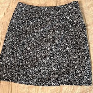 Eddie Bauer blue and white flowered skirt. Great for summer.